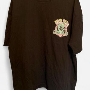 SHEIN Black Tee with Alien Detail